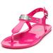 Michael Kors Shoes | Michael Kors Mallory Hot Pink Logo Jelly Thong Sandals Size 6 | Color: Pink | Size: 6