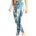 Athleta Pants & Jumpsuits | Athleta High Rise Tropical Floral Print Mesh Striped Side Active Leggings Small | Color: Blue/Green | Size: S