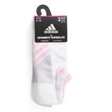 Adidas Accessories | Adidas White/Pink 3pk Superlite Stripe No Show Socks | Color: Pink/White | Size: [One Size]