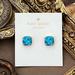 Kate Spade Jewelry | Kate Spade Bright Turquoise Mini Glitter & Glee Earrings | Color: Blue/Gold | Size: Os