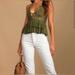 Free People Tops | Free People Adella Cami Size Xsmall In Olive | Color: Green | Size: Xs