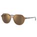 Ray-Ban RB2195 Thalia Sunglasses Transparent Brown Frame Light Brown Mirror Gold Lens 55 RB2195-663693-55