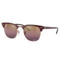 Ray-Ban RB3716 Clubmaster Metal Sunglasses Bordeaux On Rose Gold Frame Red Polarized Lens 51 RB3716-9253G9-51