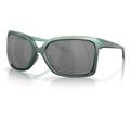 Oakley OO9230 Wildrye Sunglasses - Women's Matte Silver/Blue Colorshift Frame Prizm Black Polarized Lens 61 OO9230-923005-61