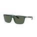 Ray-Ban RB4385 Sunglasses - Men's Matte Green Frame Dark Green Lens 58 RB4385-665771-58