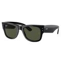 Ray-Ban RB0840SF Mega Wayfarer Sunglasses Black Frame Green Lens Asian Fit 52 RB0840SF-901-31-52