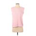 Croft & Barrow Sleeveless Top Pink Scoop Neck Tops - Women's Size Small