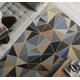 Geometric multicolor mosaic mosaic vinyl flooring