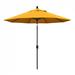 California Umbrella 9' Pacific Trail Series Patio Umbrella With Stone Black Aluminum Pole Aluminum Ribs Push Button Tilt Crank Lift With Pacifica Yellow Fabric - California Umbrella GSPT908302-SA57