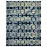 Hermitage Dessavie Blue Sapphire Hand-Knotted Wool/Viscose Area Rug 10'x14' - Amer Rug HRM91014