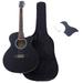 Fairnull Glarry GT501 40 inch Spruce Front Cutaway Folk Guitar with Bag & Board & Wrench Tool Black