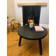 Round Coffee Table in Black with Single Pin Round Legs -