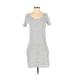 Lucky Brand Casual Dress - Mini Scoop Neck Short sleeves: Blue Color Block Dresses - Women's Size Small