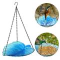 qazqa leaf bird feeder bird bath outdoor garden courtyard decoration glass pendant for feeding wild bird garden decoration