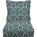 RSH DÃ©cor Indoor Outdoor Pillow Back Deep Seating Chair Cushion Set 24â€�x 24â€� x 5â€� Seat and 25â€� x 21â€� Back Ashmore Marine Blue