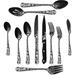 53-Piece Black Silverware Set with Serving Utensils, Black Flatware Set for 8, Stainless Steel Cutlery Tableware