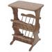 Oak Double Magazine Rack End Table