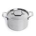 Professional 18/10 SS Tri-Ply 4Qt Stock Pot with SS Lid 8"