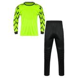 iiniim Boy s Football Soccer Goalie Outfit Goalkeeper Foam Padded Jersey with Long Pants Goalie Uniform