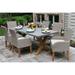 Nadine 7 pc. Teak 80" Dining Set with Ash Wicker Chairs