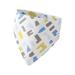 Washable Drooling Teething Soft Triangle Scarf Cute Baby Bib Saliva Towel Baby Saliva Towel Combed Cotton Cartoon Printing Towel Double-layer Saliva Towel Dark Gray