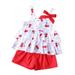 NKOOGH Baby Girl Outfits Carters New Born Girl Outfits for Pics Kids Toddler Baby Girls Sleeveless Bowknot Print Ruffled Tops Solid Shorts Pants Outfits Set