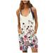 CQCYD Jumpsuits for Women Dressy Sleeveless Jumpsuits Printed Loose Casual Jumpsuits Casual Summer Overalls Cotton Linen Shorts Rompers Jumpsuits Wide Pocket Leisure Jumpsuits Pink XXL #2