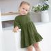 ZHAGHMIN Fancy Dresses for Girls 10-12 Toddler Kids Baby Girl Dress Linen Long Sleeve Solid Color Casual Dresses Soft And Warm Dress Clothes Suit Birthday Dresses for Eight Year Old Girls Summer Dre