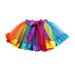 ZMHEGW Toddler Outfits For Girl Kids Petticoat Rainbow Pettiskirt Bowknot Skirt Tutu Dress Dancewear