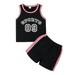 B91xZ Baby Boy Outfits Kids Toddler Boy Clothes Casual Sleeveless Letters Prints Shorts Pants 2pcs Outfits Set Black Size 18-24 Months