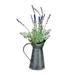 Vickerman 17.5 Artificial Lavender in Galvanized Pot.