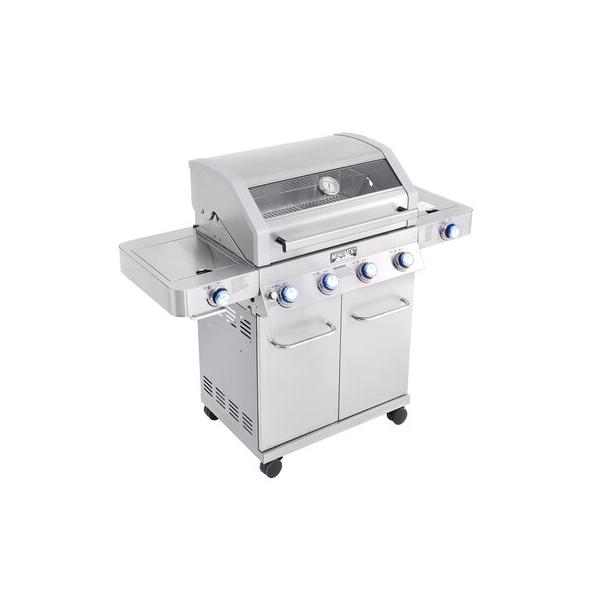 monument-grills-monument-4-burner-liquid-propane-72000-btu-gas-grill-stainless-w--side---side-sear-burner-stainless-steel-in-gray-|-wayfair/