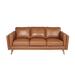 AllModern Gabon Mid Century Modern Leather Sofa Leather Match in Brown | 35 H x 84 W x 37 D in | Wayfair 82E9418AF7D146FCBB626C6D315C2CD8