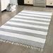 Gray/White Rectangle 6'1" x 9' Area Rug - Breakwater Bay Rinker Hand-Knotted Cotton Gray/Off White Area Rug Cotton | Wayfair