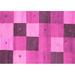 Ahgly Company Indoor Rectangle Abstract Pink Contemporary Area Rugs 2 x 4