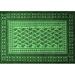 Ahgly Company Indoor Rectangle Persian Emerald Green Traditional Area Rugs 3 x 5