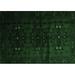 Ahgly Company Indoor Rectangle Abstract Emerald Green Contemporary Area Rugs 8 x 12