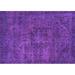 Ahgly Company Indoor Rectangle Persian Purple Bohemian Area Rugs 5 x 7