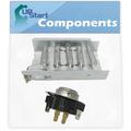 279838 Dryer Heating Element & 3387134 Cycling Thermostat Kit Replacement for Whirlpool LEB6000PQ1 Dryer - Compatible with 279838 and 3387134 Heater Element and Thermostat Combo Pack