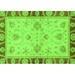 Ahgly Company Indoor Rectangle Oriental Green Traditional Area Rugs 5 x 8