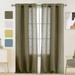 Patio Curtains 72 Inches Length Light-Filtering Linen Textured Curtain Panels Privacy Protection Grommet Window Treatment Bedroom Living Room Window Curtains Brown