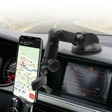 Esoulk One Touch Dashboard Windshield Universal Car Mount Phone Holder for Cell Phone iPhone Samsung Motorola LG TCL (Black)