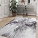 Gray Rectangle 6'11" x 10'2" Area Rug - East Urban Home Mell Machine Made Power Loomed Polyester Area Rug in Light/Dark Polyester | Wayfair