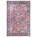 Blue;red;ivory Rectangle 4'7" x 6'3" Area Rug - East Urban Home Brumbaugh Oriental Machine Made Machine Woven Polyester Area Rug in Red/Blue/Ivory blue/red/whitePolyester | Wayfair