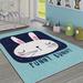 Blue/Pink 91 x 63 x 0.08 in Area Rug - East Urban Home Rectangle Machine Made Power Loomed Area Rug in | 91 H x 63 W x 0.08 D in | Wayfair
