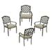 Canora Grey Turbeville Cast Aluminum Outdoor Arm Dining Chair Patio Bistro Chairs w/ Cushion in Brown | 37.8 H x 24 W x 26.9 D in | Wayfair