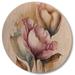 Wildon Home® Pink Cally Lily Arrangement - Floral & Botanical Wood Wall Art - Natural Pine Wood in White | 36 H x 36 W x 1 D in | Wayfair