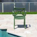 Rainbow Outdoor Stacking Patio Dining Armchair Plastic/Resin/Plastic/Acrylic/ in Green | 33.07 H x 22.24 W x 20.47 D in | Wayfair