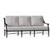 Woodard Delphi 80" Wide Patio Sofa w/ Cushions Metal/Sunbrella® Fabric Included in Gray/Black | 33.25 H x 80 W x 32.75 D in | Wayfair 850620-92-92M