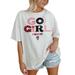 Women's Gameday Couture White NC State Wolfpack PoweredBy Go Girl Oversized T-Shirt